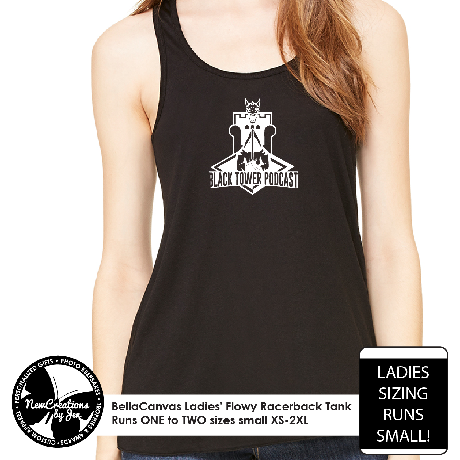 Ladies flowy hot sale racerback tank