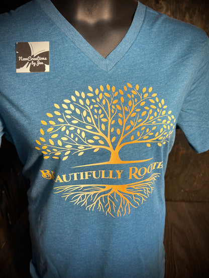 Beautifully Rooted Unisex Premium V-Neck T-Shirt