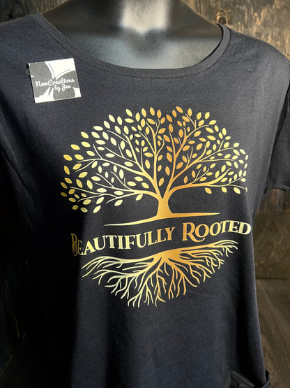 Beautifully Rooted Women’s Triblend Dolman T-Shirt