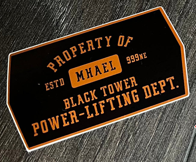 Black Tower Power Lifting - Randland Souvenir Series Sticker