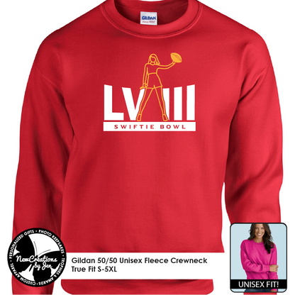 LVIII Swiftie Bowl -  Tshirt, Sweatshirt or Hooded (2 colors)