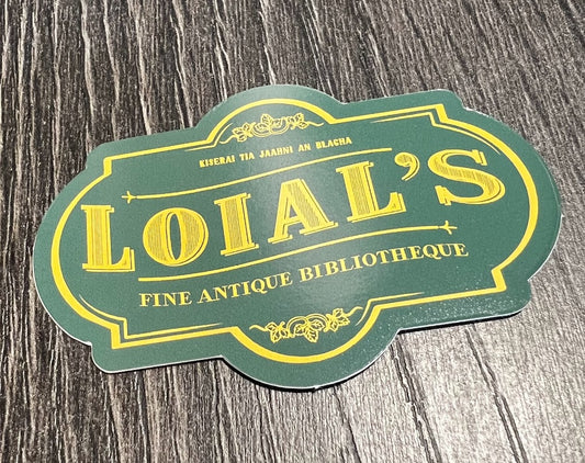 Loial's Fine Antique Bibliotheque - Randland Souvenir Series Sticker