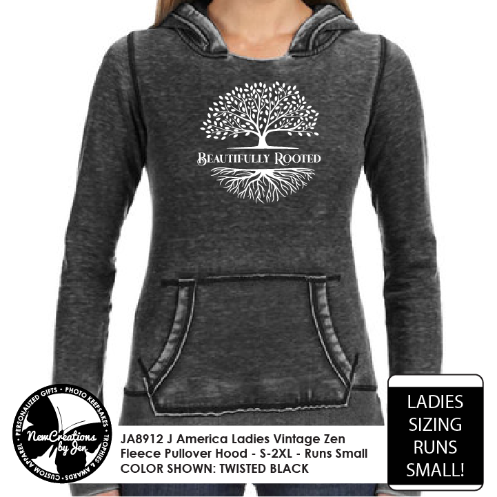 Beautifully Rooted Ladies' Zen Pullover Fleece Hood