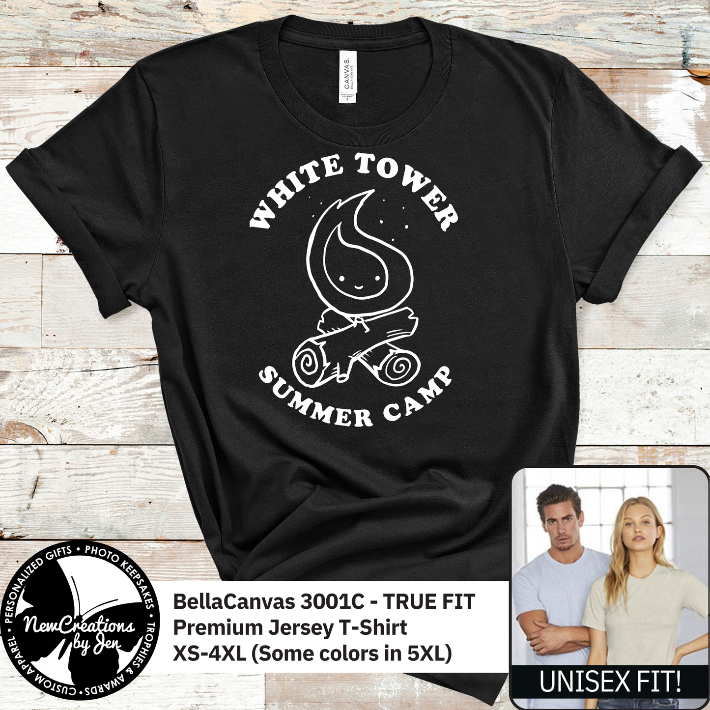 White Tower Summer Camp - Premium Souvenir BellaCanvas Tee