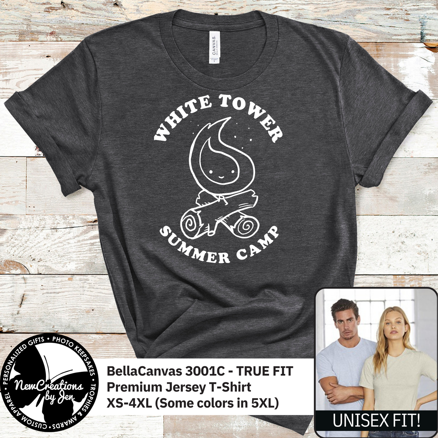 White Tower Summer Camp - Premium Souvenir BellaCanvas Tee