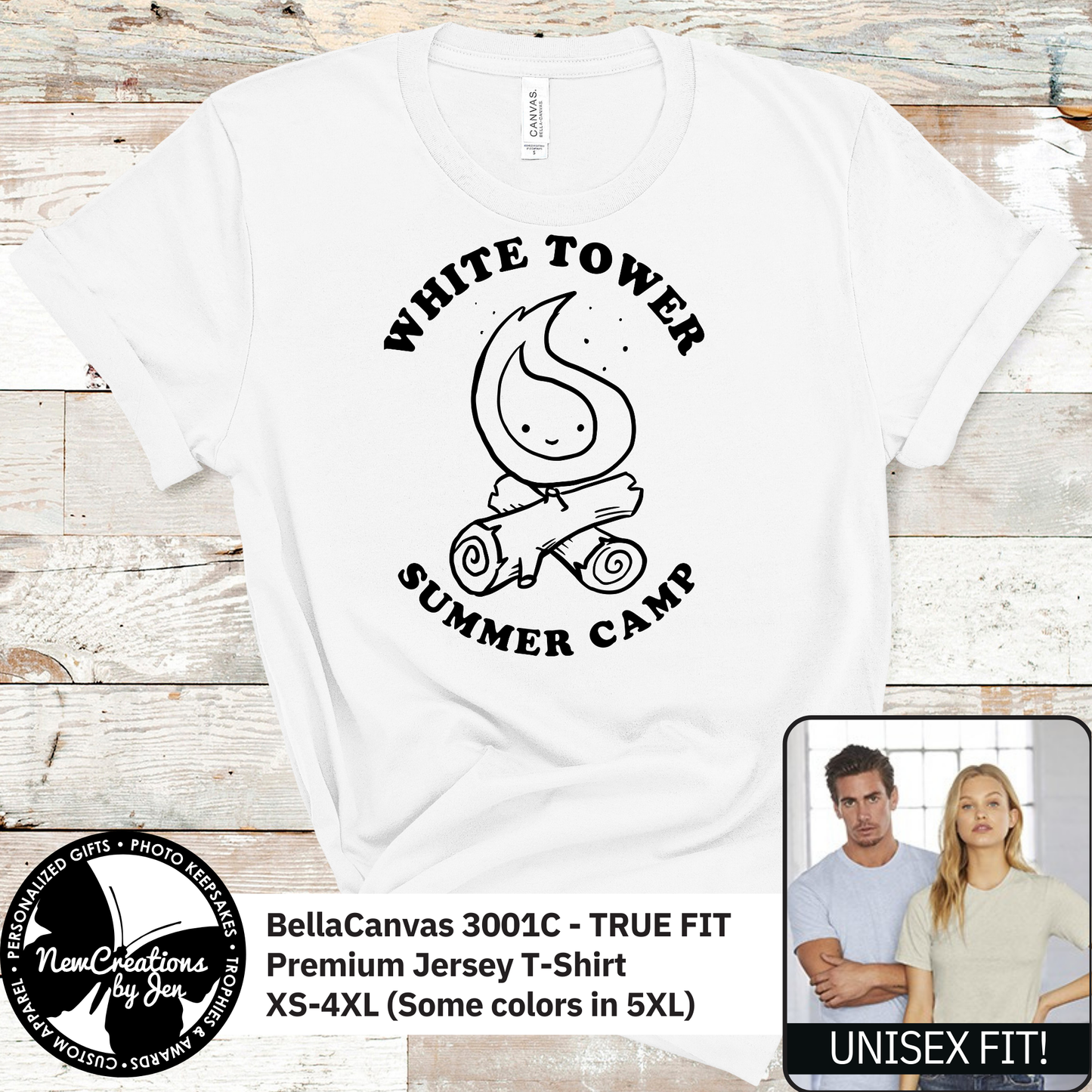 White Tower Summer Camp - Premium Souvenir BellaCanvas Tee