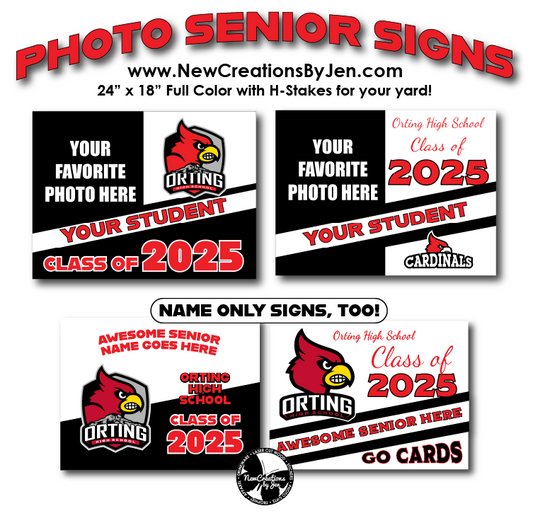 2025 Senior Photo Yard Sign - 24 x 18 Full Color