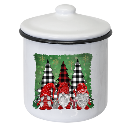 Vintage Christmas Canister with Lid