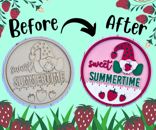 Sweet Summertime Round Layers Sign