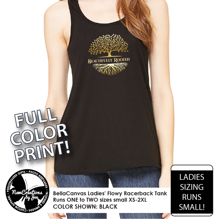 Beautifully Rooted Ladies' Flowy Racerback Tank