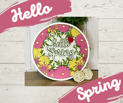 Spring Flowers Sign Kit - Ready to Paint